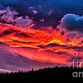Fiery Sunrise at Glacier National Park